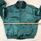 Vintage 90s Mirage Casino Las Vegas Satin Bomber Jacket Green Men   s Size Xl