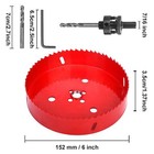 6 Inch Hole Saw - 152mm Hss Bi-metal Hole Cutter For Different Project With S   