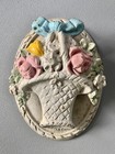 Vintage Hubley Cast Iron Flower Floral Basket Door Knocker Estate Sale Find Nice