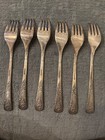 Vintage Soviet  Dinner For Russian Silver Plate Melchior Spoons Set Of 6 Forks