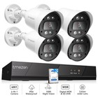 H 265  5mp Lite 8ch Dvr 1080p Color Night Security Camera System Human Detection