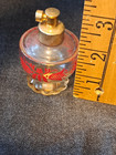 Vintage Devilbiss Perfume Bottle Atomizer W Red Flower Design   Original Sticker