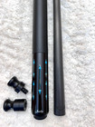Jacoby Pool Cue W  V4 Black Carbon Shaft  ebony turquoise free Hard Case  Caps