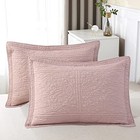  100  Cotton Quilted Pillow Sham Floral Printed Pillow Cover  standard  Dusty 