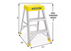 Werner 2 Ft  Aluminum Step Ladder  8 Ft Reach Height  300lbs Load Capacity Usa