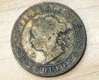 1893 Ceylon Sri Lanka 50 Cents Silver