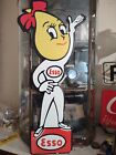 Large Vintage Esso - Porcelain Sign - Oil Drop Gas Service Station Auto Sign