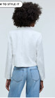 Madewell  148 Cropped Blazer 100  Linen White Size Xs No903