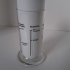 Vtg Glass Cocktail Pitcher With Recipes And 3 Acrylic Swizzle Sticks