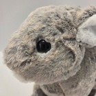 Melissa   Doug Brambles Bunny Rabbit Gray Stuffed Animal Realistic Plush 8 