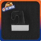 5000 Self Adhesive Clear Plastic Hook Hang Tab Tags Pegbord Slatwall Hanger 14oz