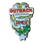 Outback Steakhouse Pinback Collectible Snake Lizard Reptile Skokie  Il