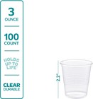 Comfy Package Clear Plastic Cups  3 Oz - 100 Count      Small Disposable Drinking