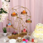 Gold 23  Tall Metal Rotating Ferris Wheel Cupcake Holders Stand Party Dessert