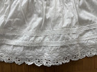 Antique Cotton Christening Gown   Childs Dress Ruffles eyelet lace pleats Lovely