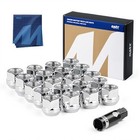 Open End Lug Nuts  3 4  19mm Hex Chrome Plated 1 2 -20 Silver 20pcs 0 78 long