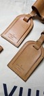 Vintage Louis Vuitton Luggage Tag And Poignet In Vachetta Leather Ask4 Picture 