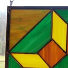 Stained Glass Suncatcher Window  Quilt Block Prosperity Design  Free Shipping