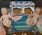 Original - 1942 Twin Babies Paper Dolls  merrill  not A Repro 