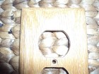 Oak Wood Wooden Electric Light Switch Wall Plates Vintage Lot  2 