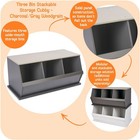 3-bin Stackable Toy Storage Organizer And Cubby For Kids     Durable Plastic Bi   
