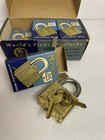 Vintage Master Lock Secret Service Pad Locks Set Of 6 Brass Locks New Old Stock