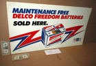 Ac Delco Gm - Two Sided - 1970 s Freedom Battery - Red White Blue - Big Old Sign