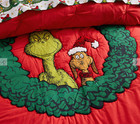 Pottery Barn Kids Dr Seuss The Grinch Wreath Comforter   Twin  hoilday Christmas