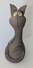 Vintage 1970s Signed Harting Studio Pottery Cat Coin Bank 14  Large Durpy Whimsy