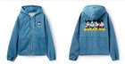 Disney Mickey Mouse Denim Hoodie Jacket -new With Tags-classic Style-size L