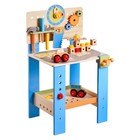 Kids Wooden Tool Bench Set 3  Pretend Play Workbench Toy Kit With Tools