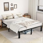 Heavy Duty Sturdy Metal Bed Frame 14  Height Steel Platform Slat Support 4 Sizes