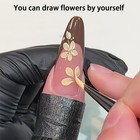 Nail Brush For Drawing Petals And 0 2-0 4 Inch  5-10 Mm   Dark Brown