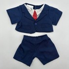 Build A Bear Rare Navy Blue Suit Jacket Pants Tie Wedding Prom Teddy Clothes Set