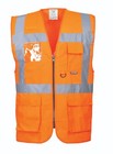 Portwest Us476 Berlin Executive Hi-vis Reflective Safety Work Zipper Vest Ansi