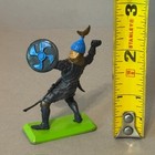 Vintage Deetail Britains Medieval Knight Toy Figure England 1971 Black Shield Uk