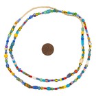 Christmas Beads Turquoise Medley 4mm Ghana African Multicolor Mixed Glass