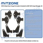 16pcs Steel Door Hinge Kit Inside   Outside For 2007-2018 Jeep Wrangler Jk    