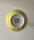 Chinese Yellow Glaze Porcelain Vase Yongzheng Mark Style Bottle Home Decor