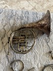Cg Conn Elkhart Nickel Silver Double French Horn Detachable Curve 1900s Extras
