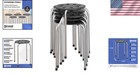 Pack Of 5 Stackable Stools  Modern Lightweight Seating For Classrooms   Events