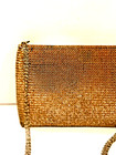 Vint  Whiting   Davis By Leo Narducci Gold Metal Mesh Chain Strap Evening Clutch