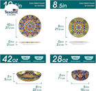 24 Pieces Dinnerware Sets  Plates And Bowls Set  Porcelain Dishes Set For 6  Mic