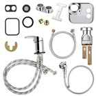 Salon Shampoo Bowl Faucet Set - Chrome Hose Replacement  Sprayer   Vacuum Breake