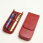 Leather Triple Pen Case Pencil Pouch Holder For Three Fountain Ballpoint Roll   