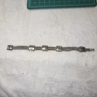 Rare Vintage Silver Tone  Napier Bracelet With East Asia Script Accents 6 3 4 