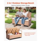 Outdoor Storage Bench Pe Rattan 70gal Deck Box Waterproof Outdoor Seat   Storage