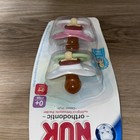 Vintage Gerber Nuk Orthodontic Latex Pacifiers Pink Green Size 1 0m  Nos New