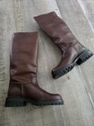 Vintage Nos Eddie Bauer Women s Tall Leather Boots Brown Size 9 5 Made In Italy