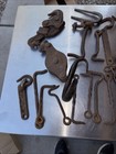 Big Of Old  Blacksmith Hand Forged Twisted Iron Gate Barn Shed Door Hook Latch